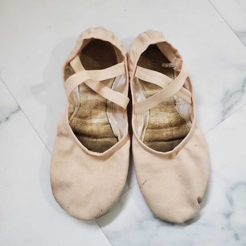 BLOCH Ballet Flat Slippers Pink Size 7.5B